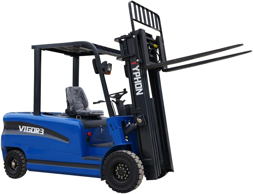2025 TYPHON Vigor 3.0 Blue Electric Forklift 3 Ton Lifter Lift Truck Jitney Hi-Lo