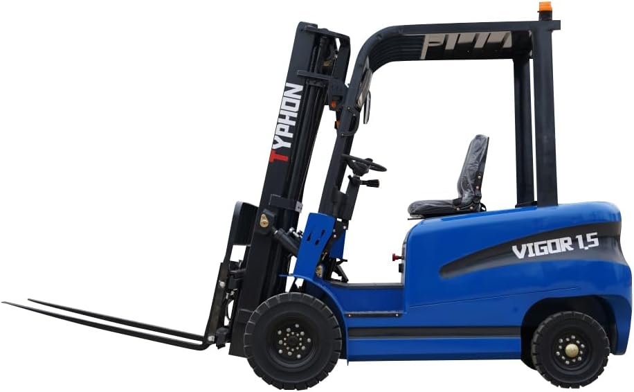 New 2025 TYPHON Vigor 1.5 Blue Electric Forklift 1.5 Ton Lifter Lift Truck Jitney Hi-Lo