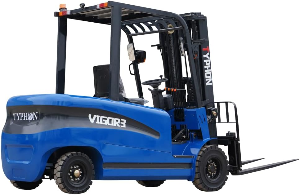 2025 TYPHON Vigor 3.0 Blue Electric Forklift 3 Ton Lifter Lift Truck Jitney Hi-Lo