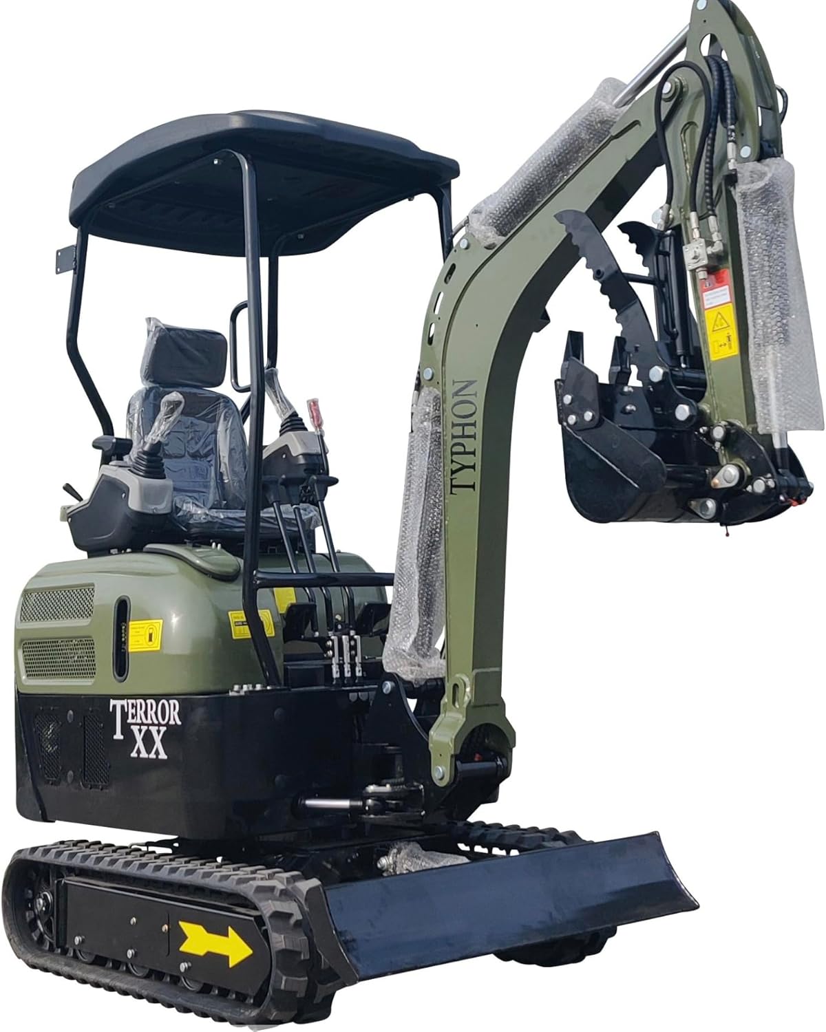 4,000 lb TYPHON TERROR XX Mini Excavator Rubber Track with Kubota D902 Diesel Engine USA