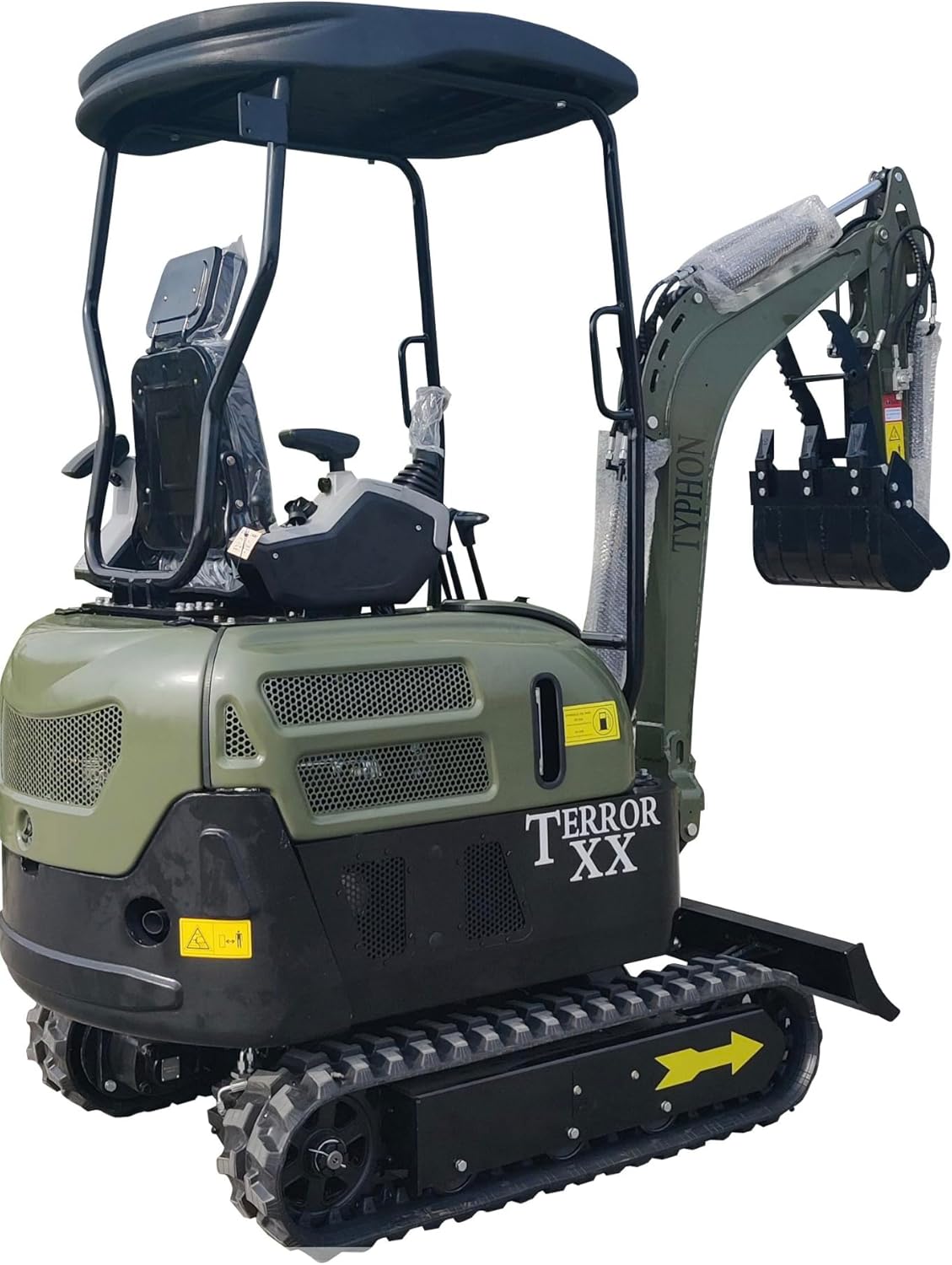 4,000 lb TYPHON TERROR XX Mini Excavator Rubber Track with Kubota D902 Diesel Engine USA