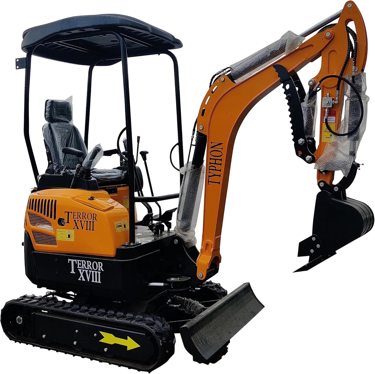 4,000 lbs TERROR XVIII Mini Excavator, EPA certified USA KUBOTA D902 Diesel Engine Machine for Garden, Farms, Parks, Roads – Ideal for Digging, Drilling, Bull-Dozing