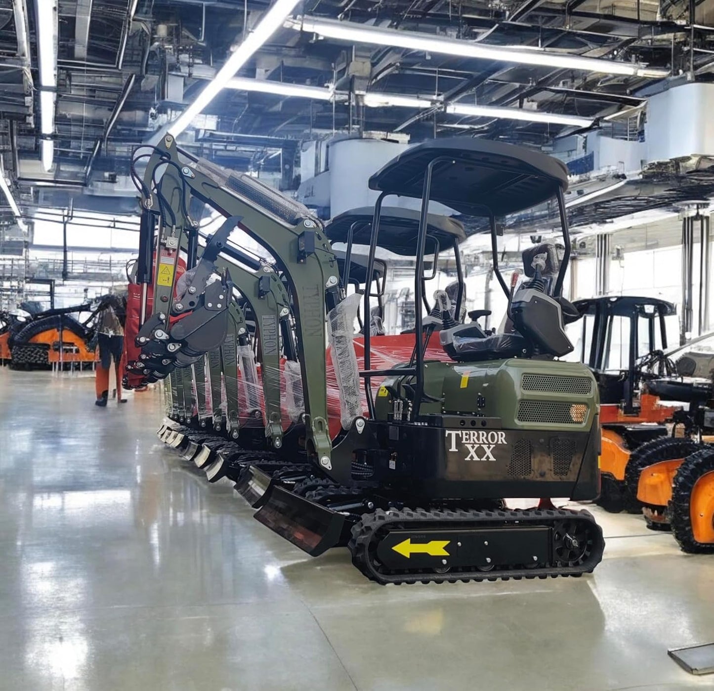 4,000 lb TYPHON TERROR XX Mini Excavator Rubber Track with Kubota D902 Diesel Engine USA