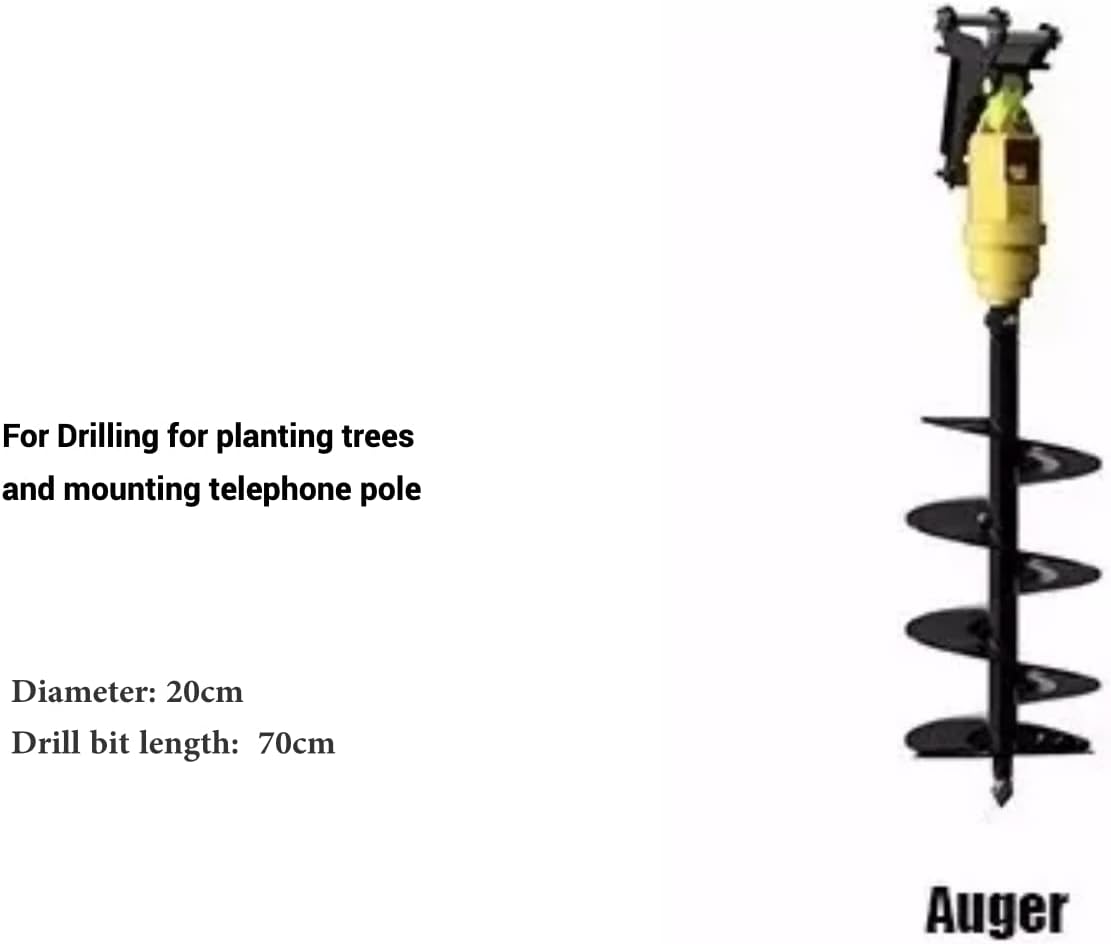 TYPHON Attachments Auger Drill Attachment for Mini Excavators Digger Track Crawler Heavy Machinery Machine