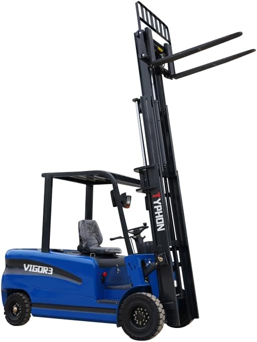 2025 TYPHON Vigor 3.0 Blue Electric Forklift 3 Ton Lifter Lift Truck Jitney Hi-Lo