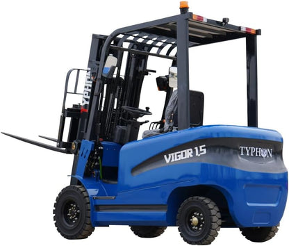 New 2025 TYPHON Vigor 1.5 Blue Electric Forklift 1.5 Ton Lifter Lift Truck Jitney Hi-Lo