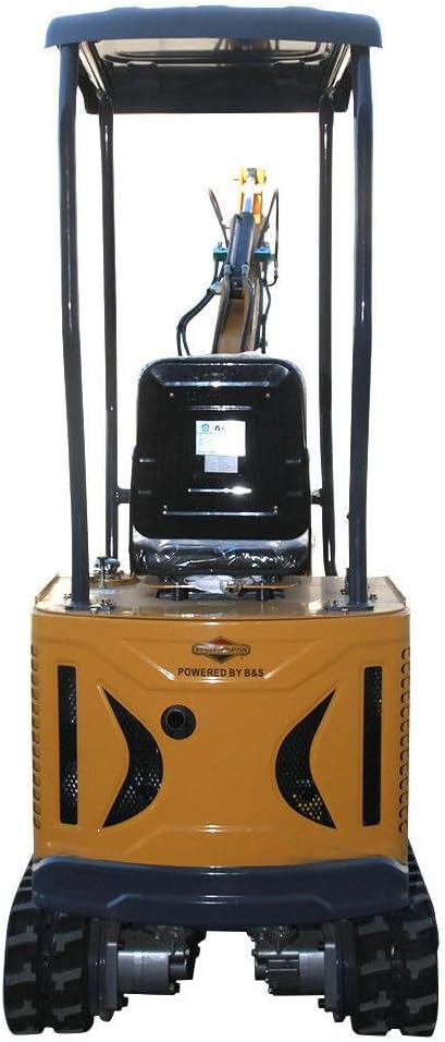 1 Ton, 13.5 HP Gasoline Engine (B&S) Mini Excavator w/Hydraulic Thumb & Side Swing Boom | AGT-DM12-C