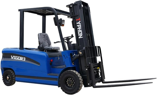 2025 TYPHON Vigor 3.0 Blue Electric Forklift 3 Ton Lifter Lift Truck Jitney Hi-Lo