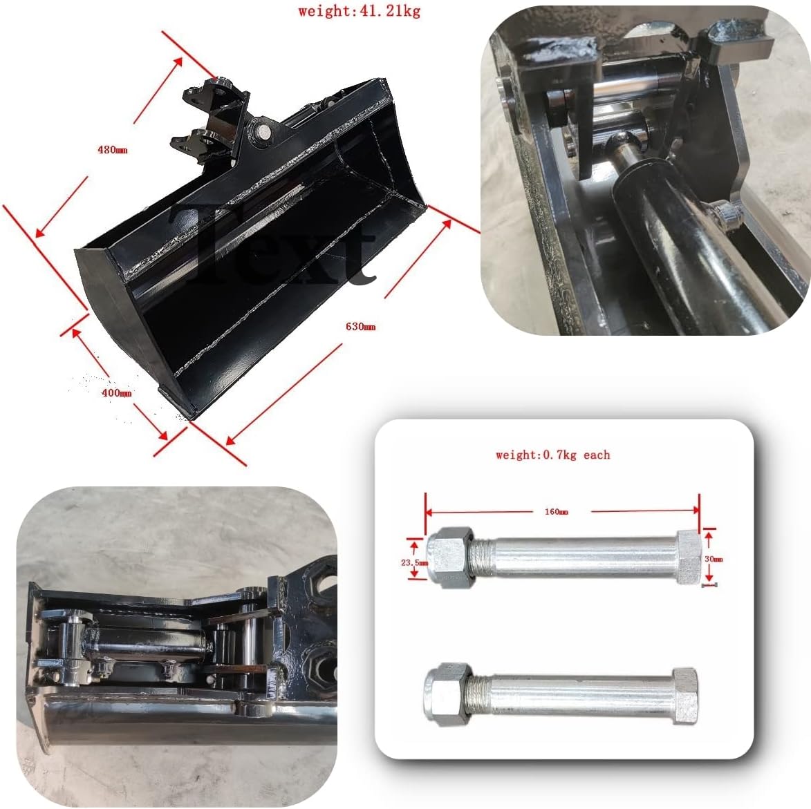 TYPHON Attachments 600mm Tilting Bucket Attachment for TYPHON Machinery Machine Mini Excavator Buckets