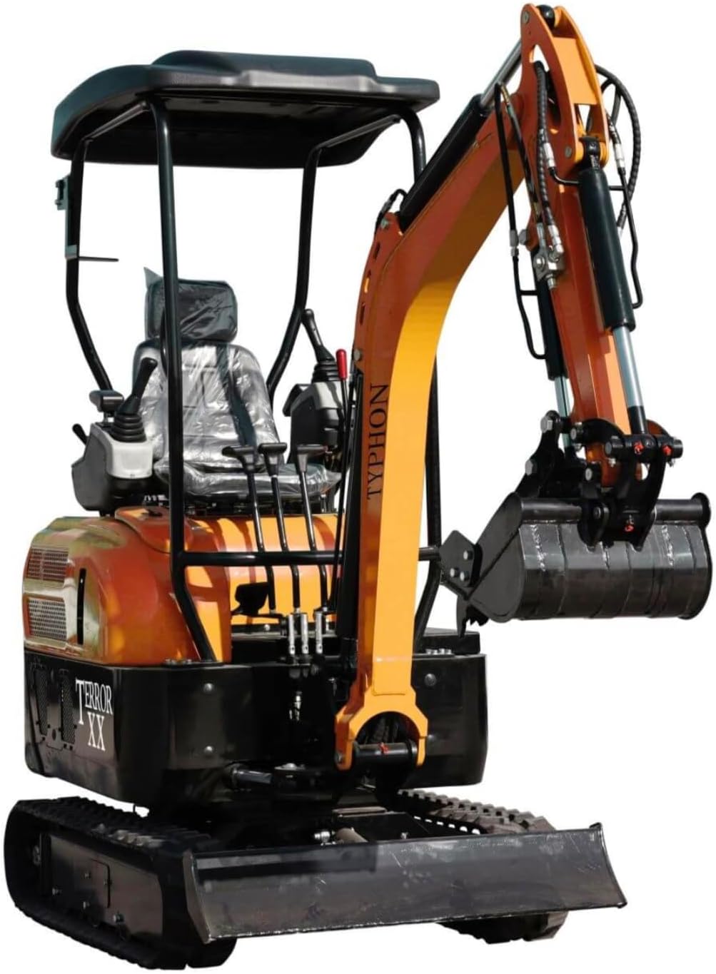 4,000 lb TYPHON Terror XX Mini Excavator Rubber Track with Kubota D902 Diesel Engine