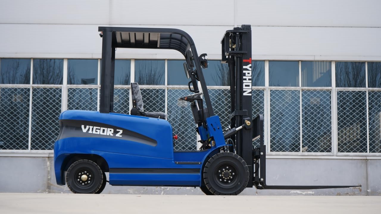 2025 TYPHON Vigor 2.0 Blue Electric Forklift 2 Ton Lifter Lift Truck Jitney Hi-Lo