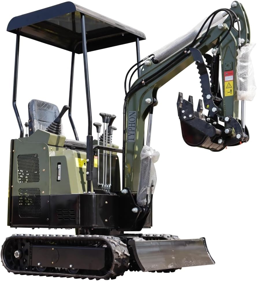 TYPHON TERROR XV STORM Mini Excavator – 1.05 Ton 13.5hp Gas Trench Digger Engine USA
