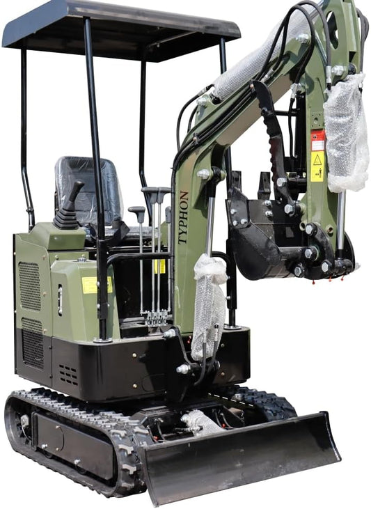 TYPHON TERROR XV STORM Mini Excavator – 1.05 Ton 13.5hp Gas Trench Digger Engine USA