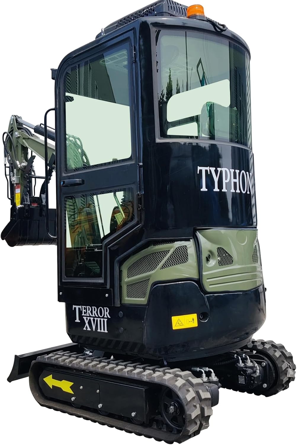 TYPHON Mini Excavator Gas Engine EPA Machine, Crawler Excavator for Construction Works, Suitable for Farms, Roads, Parks, Orchards, Gardens, Digging Trenches, Fertilizing, Weeding
