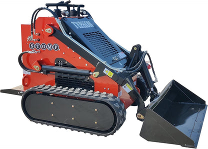 TYPHON STOMP Mini Skid Steer Loader – 1800lbs Skid Steer with Wide Bucket – Compact Skid-steer Machine For Garden, Farms, Parks, Roads – Ideal for Digging, Drilling, Bull-Dozing