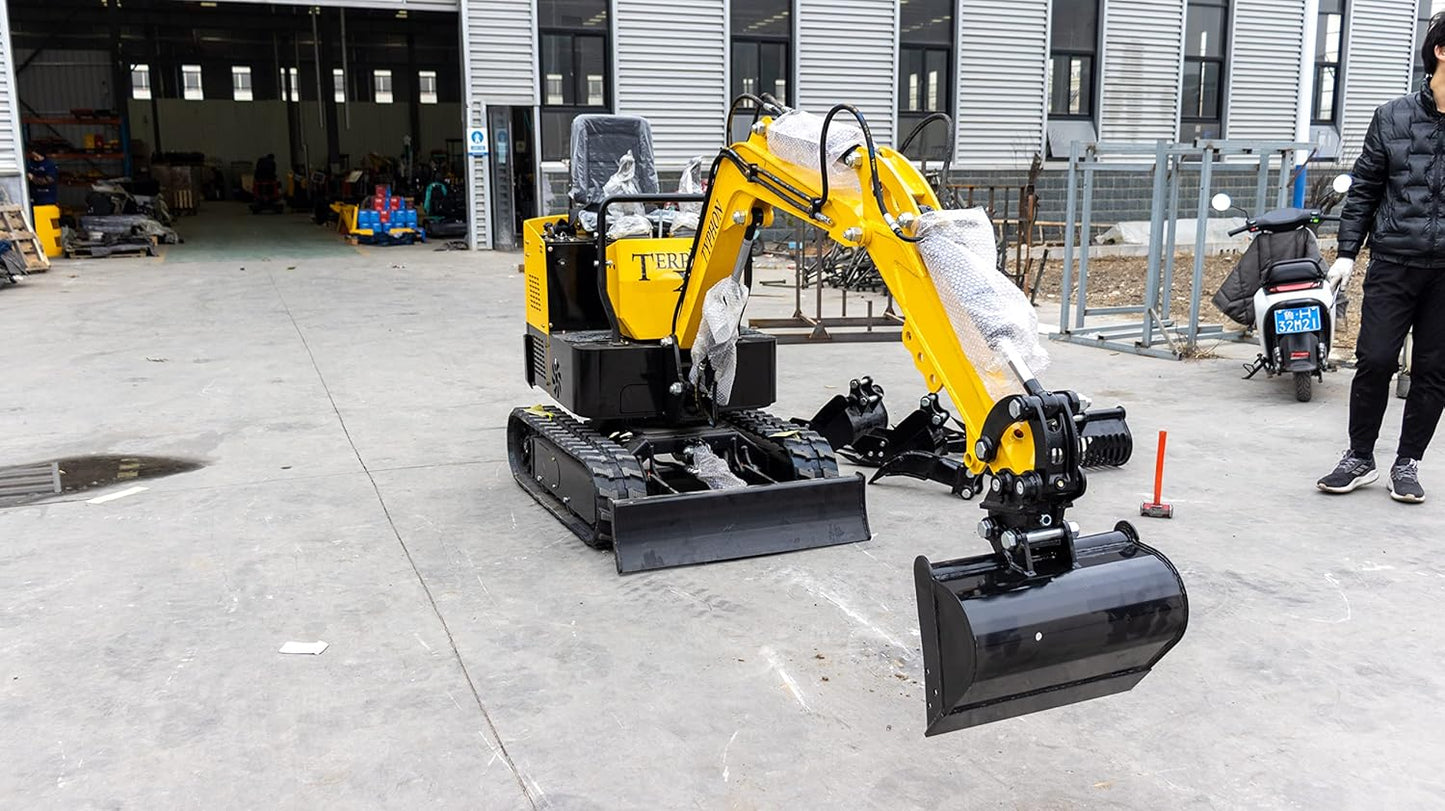 TYPHON Attachments 500mm Plain Bucket Attachment for Machinery Machine Mini Excavator Mud Buckets for Bulk Loading, Ditch Cleaning, Low Density Material Digging