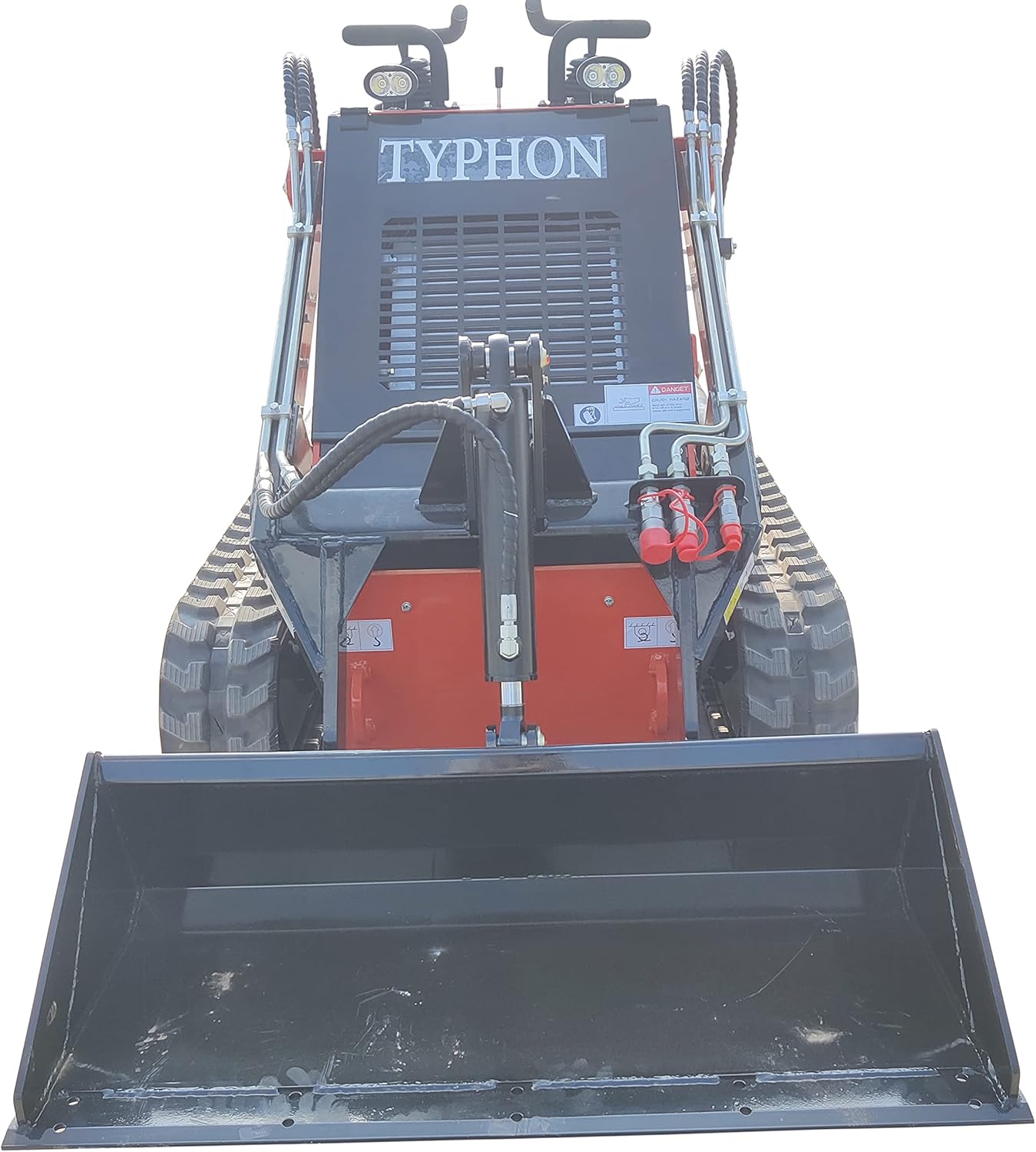 TYPHON STOMP Mini Skid Steer Loader – 1800lbs Skid Steer with Wide Bucket – Compact Skid-steer Machine For Garden, Farms, Parks, Roads – Ideal for Digging, Drilling, Bull-Dozing