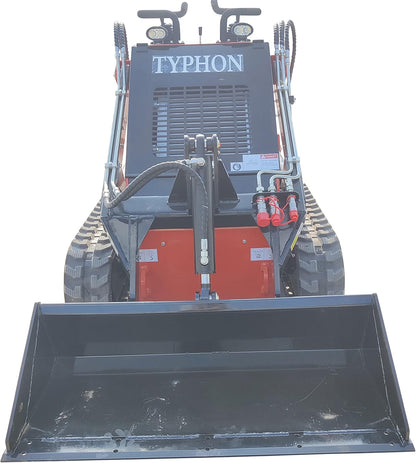 TYPHON STOMP Mini Skid Steer Loader – 1800lbs Skid Steer with Wide Bucket – Compact Skid-steer Machine For Garden, Farms, Parks, Roads – Ideal for Digging, Drilling, Bull-Dozing