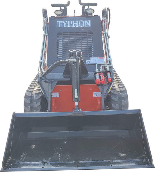 TYPHON STOMP Mini Skid Steer Loader – 1800lbs Skid Steer with Wide Bucket – Compact Skid-steer Machine For Garden, Farms, Parks, Roads – Ideal for Digging, Drilling, Bull-Dozing