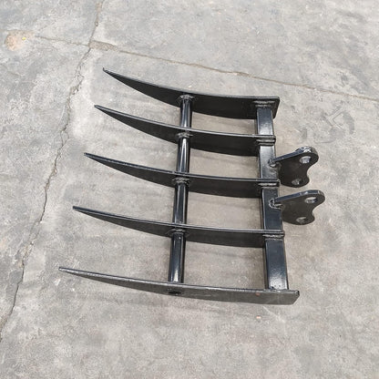 TYPHON Attachment Rake: Attachments for Mini Excavators, Used to Loosen and Remove Surface Soil Machinery Machine