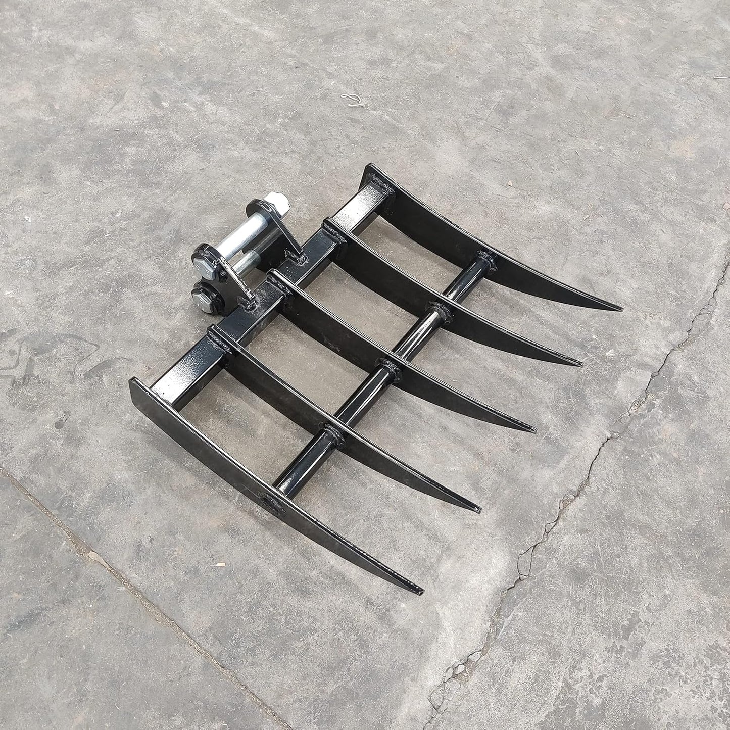 TYPHON Attachment Rake: Attachments for Mini Excavators, Used to Loosen and Remove Surface Soil Machinery Machine