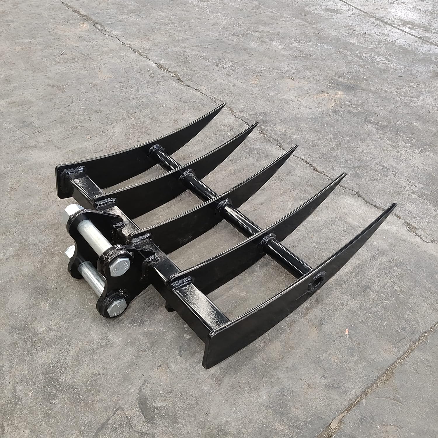 TYPHON Attachment Rake: Attachments for Mini Excavators, Used to Loosen and Remove Surface Soil Machinery Machine