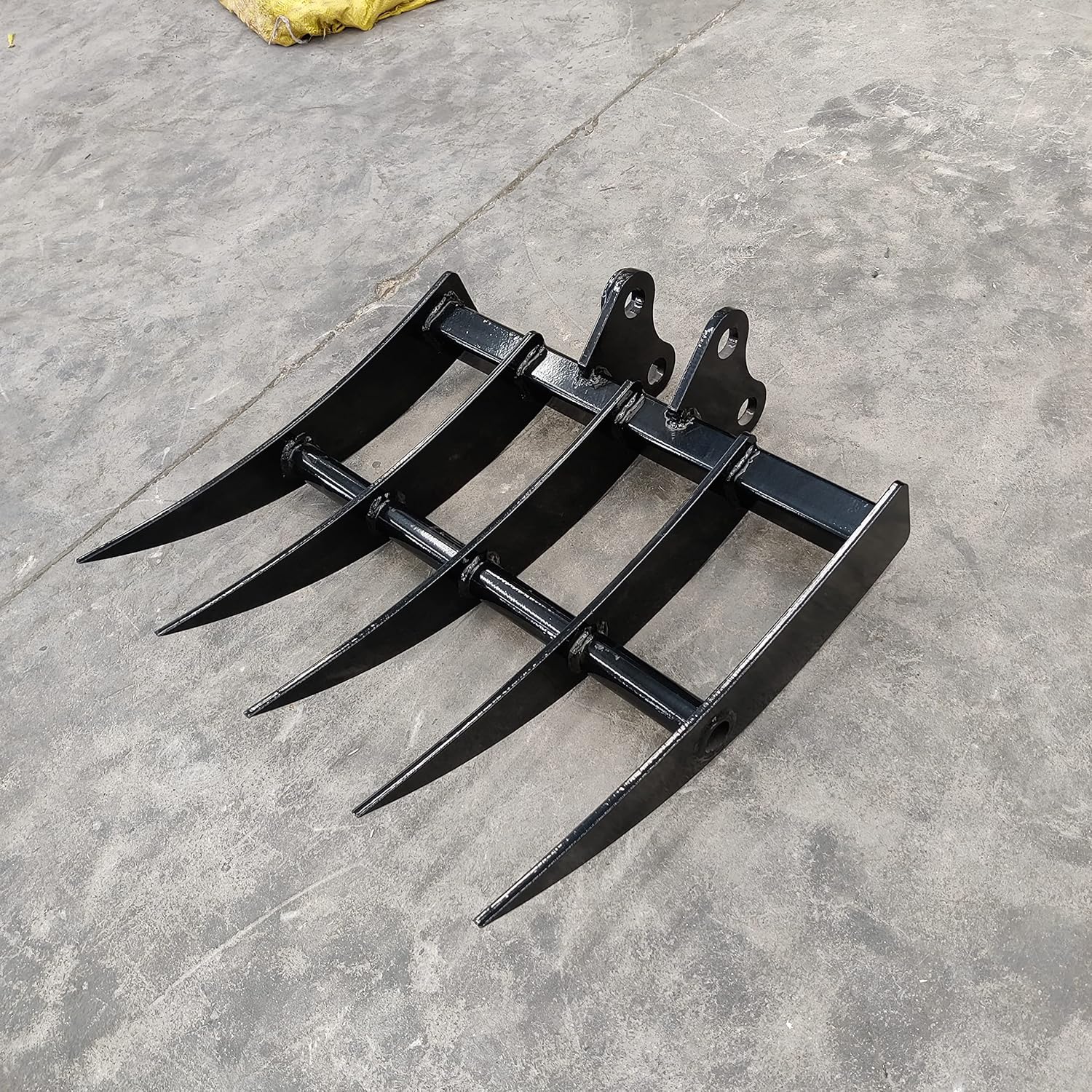 TYPHON Attachment Rake: Attachments for Mini Excavators, Used to Loosen and Remove Surface Soil Machinery Machine