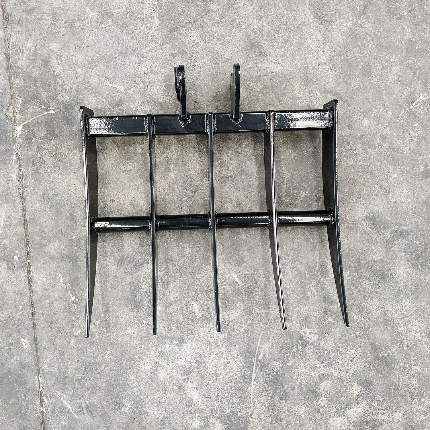 TYPHON Attachment Rake: Attachments for Mini Excavators, Used to Loosen and Remove Surface Soil Machinery Machine