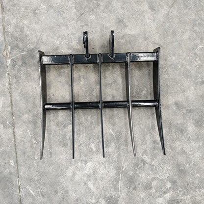 TYPHON Attachment Rake: Attachments for Mini Excavators, Used to Loosen and Remove Surface Soil Machinery Machine